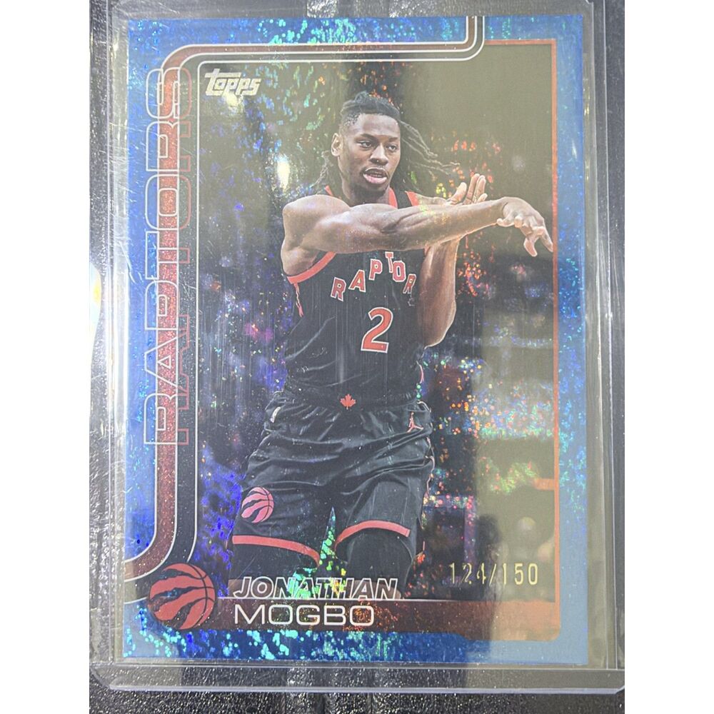2025-26 Topps Jonathan Mogbo Blue Parallel 124/150 #29 Raptors